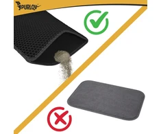 Litter box mat 60x45cm - juodas Purlov
