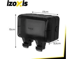 Double external socket 17x11x10cm Izoxis