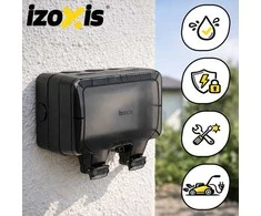 Double external socket 17x11x10cm Izoxis