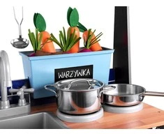 Jokomisiada Medinis vaikų virtuvės šaldytuvas ZA4129