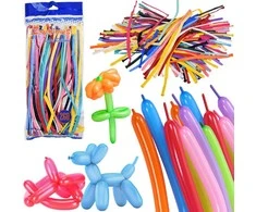 Jokomisiada Long Colorful Balloons for modeling decoration fun 100pcs ZA5565