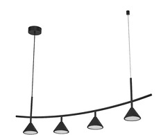 Osram 16W LED pakabinamas šviestuvas FUJI, juodas, 3000K