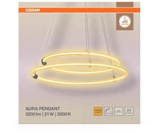 Osram 21W LED pakabinamas šviestuvas AURA, tamsiai pilkas, 3000K, dimeriuojamas
