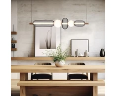 Viokef 28W LED pakabinamas šviestuvas MARGOT, juodos/aukso sp., 3000K, 4311600