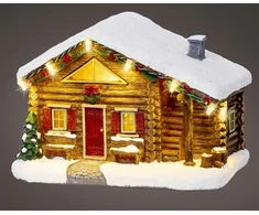 Lumineo Decoration "House" with LED lighting. 489352. 12.5 cm. 12 cm