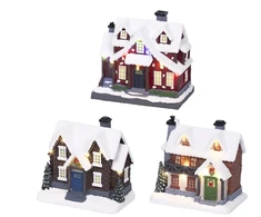 Lumineo Decoration "House" with LED lighting. 489745. 13 cm. 8 cm