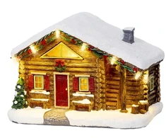 Lumineo Decoration "House" with LED lighting. 489352. 12.5 cm. 12 cm