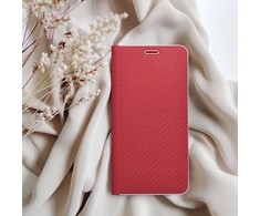 Dėklas Oem Flip case for iPhone 16 Luna Book Carbon red