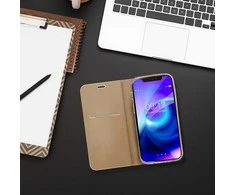 OEM atverčiamas dėklas iPhone 17 / 18 Luna Book auksinis auksinis