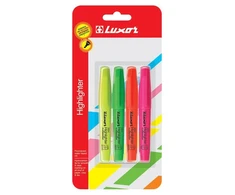 Teksto žymekliai Luxor Mini, 4 vnt