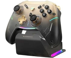 Machenike G5Pro Premium Edition Wireless Game Controller with Charging Station - Juodas and Gold
