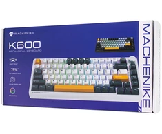 Machenike K600-B82W Belaidė mechaninė su pašvietimu Klaviatūra žaidimams GR Sidabrinis Switch - Juodas