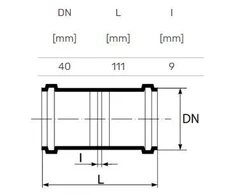 Magnaplast Coupling internal double D40 PP