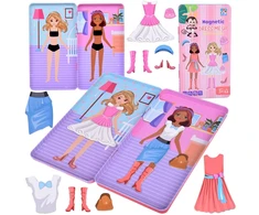 Jokomisiada Magnetic puzzle Dress up your doll in unique styles ZA5198