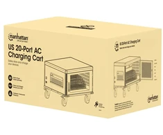 Manhattan Nešiojamas kompiuteris Charging Cabinet Desktop via AC Adapteris (EU) 20-bay, Install device's AC Adapteris (power cables) into unit, Suitable for ALL laptops (to 16"), iPads, MacBooks, Chromebooks, other portable devices, Bays 380x30x280mm, Cart, Lockable