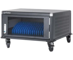 Manhattan Nešiojamas kompiuteris Charging Cabinet Desktop via AC Adapteris (EU) 20-bay, Install device's AC Adapteris (power cables) into unit, Suitable for ALL laptops (to 16"), iPads, MacBooks, Chromebooks, other portable devices, Bays 380x30x280mm, Cart, Lockable