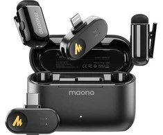 maono Wave T1 Mini Wireless Belaidis Mikrofonas | Juodas