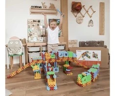Marioinex kaladėlės, traukinių stotis, 433 detalės, dėžutė ZA4897