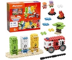 Marioinex Mini Waffle City Building Blocks Firefighter action, 148 pieces