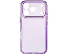 OEM dėklas, skirtas iPhone 17 Pro / 18 Pro (žemas kameros kraštas), Matrix Clear šviesiai violetinis