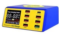 Mechanic MECHANIKOS „iCharge 8C“ 8 prievadų nuolatinės srovės maitinimo šaltinis PD QC3.0