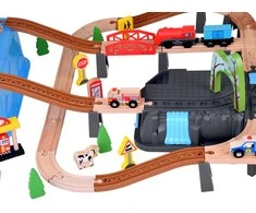 Jokomisiada Mediniai traukinių blokai Build a City Train Locomotive 100 vnt ZA5380