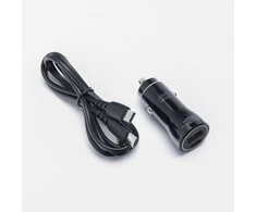 BlueStar Įkroviklis automobilinis Blue Star (1xUSB-C; QC 3.0; 30W) + laidas "USB-C(Type-C) to USB-C(Type-C)" juodas