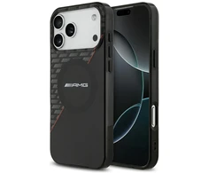 Dėklas Mercedes AMG IML Double Layer Rhombs MagSafe Case for iPhone 18 Pro Max / 17 Pro Max - Juodas and Raudona