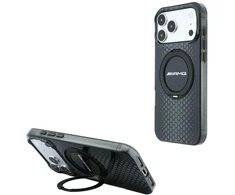 Mercedes AMG IML Double Layer Urban Line with Ring Stand MagSafe Case for iPhone 18 Pro Max / 17 Pro Max - Juodas