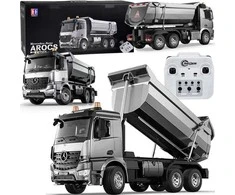 Mercedes Arocs METAL vairuojamas savivartis EE su puspriekabe 1:20 RC0667