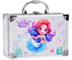 Jokomisiada MERMAIDĖS blizgučių grožio dėklas + dažų rinkinys ZA5586