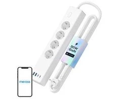 Meross MSP844 Wifi prailgintojas 4 AC kištukai 4 USB Matter