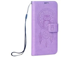 OEM atverčiamas dėklas, skirtas iPhone 16 PLUS, Mezzo Book, sapnų gaudyklė, violetinis