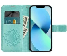 OEM atverčiamas dėklas iPhone 17 PRO MAX / 18 PRO MAX Mezzo Book mandala žalias