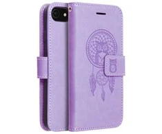 Forcell OEM atverčiamas dėklas iPhone 7 / 8 / SE 2020 / SE 2022 Mezzo Book sapnų gaudyklė violetinė spalva