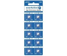 Mini šarminės baterijos „everActive G3 LR736 LR41“, 10 vnt.