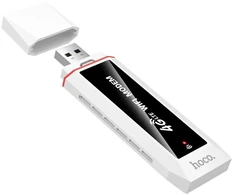 Mobile router 4G LTE WiFi 6 USB A Hoco HI43 juodas and baltas