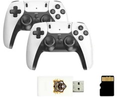 GameBox HY01 64bit Retro 20K Spēļu 4K USB stika konsola preikš Android ierīcēm x2 bezvadu kontrolieri Balta