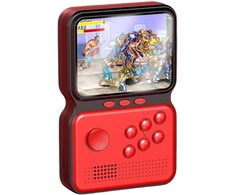 Plaion GameBox M3 16bit Pārnēsājamā Retro Spēļu konsole ar 900 spēlēm 3'' HD LCD / TV RCA kabelis Sarkans