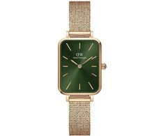 Moteriškas laikrodis DANIEL WELLINGTON Quadro Pressed Melrose Emerald 20mm DW00100445+ DĖŽUTĖ (zw505n)