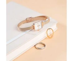MOTERIŠKAS LAIKRODIS DANIEL WELLINGTON Quadro Mini Melrose 15mm DW00100727 + BOX (zw524c)
