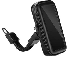 Oem Motociklo laikiklis vandeniui nepralaidus mobiliajam telefonui su užtrauktuku ( 4,8" - 5,5" ) juodas
