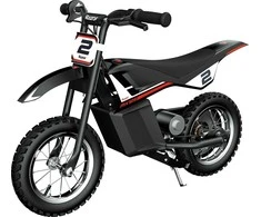 Razor MX125 +DECALS Dirt Bike, ES, juodas, ličio baterija