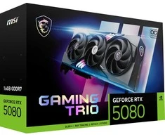 Vaizdo plokštė MSI GeForce RTX 5080 16G GAMING TRIO OC DLSS4