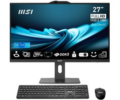Stacionarus kompiuteris MSI PRO AP272P 14M-496EU Intel Core i5-14400 27inch FHD 2x8GB 512GB M.2 PCIe UMA 802.11 AX + BT 5.3 W11P Juodas