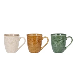 None MUG WITH FLOWER PETALS 3 DIFF DESI 390ML
