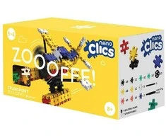 Clics toys Statybiniai kaladėlės „Nano Clics“ – Transporto konstruktoriai – 250 elementų (NC007)