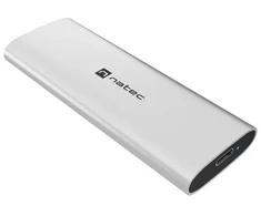 NATEC RHINO M.2 NVME LITE EXTERNAL SSD ENCLOSURE USB-C 3.2 GEN 2 ARCTIC Sidabrinis