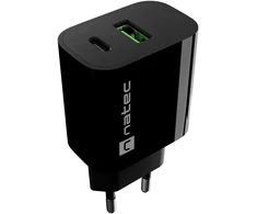 NATEC NUC-2397 mobile device charger Universal Juodas AC Fast charging Indoor