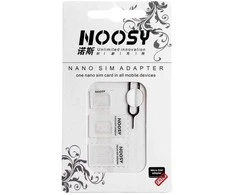 Hurtel Noosa SIM Card Adapteris Set + Key - Baltas